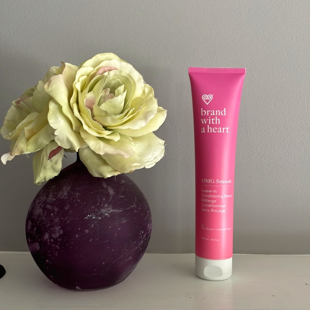 OMG Smooth Leave in conditioning blend by brand with a heart